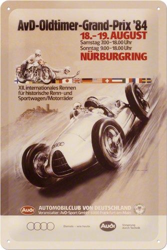 Metalskilt “Audi AvD” 20×30 cm. Metalskilt "Audi AvD" 20x30 cm. - Image 1