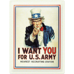 Metalskilt "U.S. Army" 30x40 cm
