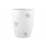 Krus Café latte Stars (hvid)