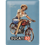 Metalskilt " Ducati 60" 30x40 cm.