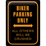 Metalskilt "Biker Parking Only" 30x40 cm