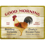 Metalskilt "Good Morning" 30x40 cm.
