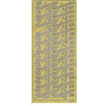 Stickers Decorstix "Konfirmation" Guld