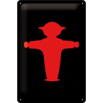 Metalskilt "Trafiklysmand rød" 20x30 cm