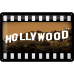 Metalskilt "Hollywood" 20x30 cm