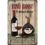 Metalskilt "Vino Rosso" 20x30 cm