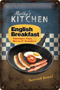 Metalskilt “English Breakfast” 20×30 cm Metalskilt "English Breakfast" 20x30 cm - Image 1