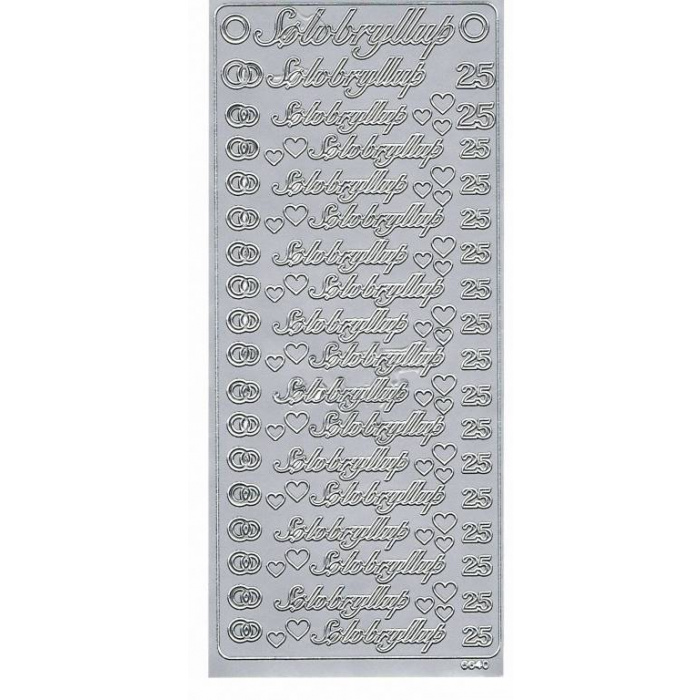 Stickers Decorstix “Sølvbryllup” Sølv