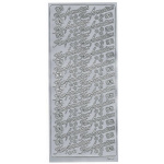 Stickers Decorstix "Konfirmation" Sølv