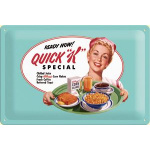 Metalskilt "Kelloggs Quick K Menu" 20x30 cm