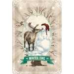 Metalskilt Winter Time" 20x30 cm