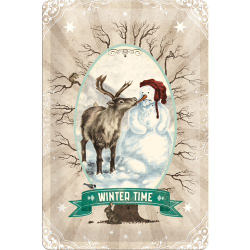 Metalskilt Winter Time” 20×30 cm