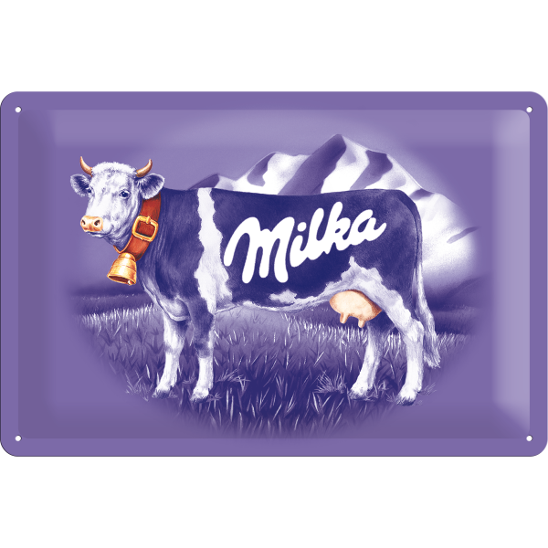 Metalskilt “Milka” 20×30 cm. Metalskilt "Milka" 20x30 cm. - Image 1
