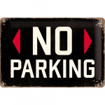 Metalskilt "No Parking" 20x30 cm.