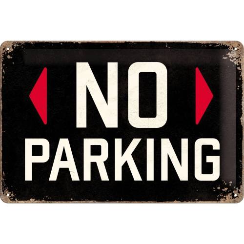 Metalskilt “No Parking” 20×30 cm. Metalskilt "No Parking" 20x30 cm. - Image 1