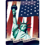 Metalskilt "USA" 30x40 cm