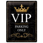 Metalskilt "VIP Parking" 30x40 cm