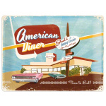 Metalskilt "American Diner" 30x40 cm