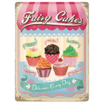 Metalskilt "Fairy Cakes" 30x40 cm
