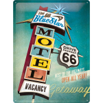 Metalskilt "The 66 Blue Star motel" 30x40 c,.