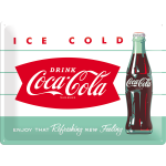 Metalskilt "Coca Cola - 1960 Diner" 30 x 40 cm.