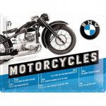 Metalskilt "BMW Timeline" 30x40 cm.