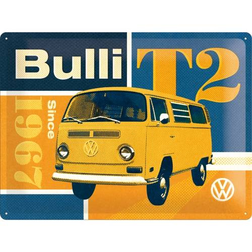 Metalskilt “VW T2 Bulli” 30×40 cm.