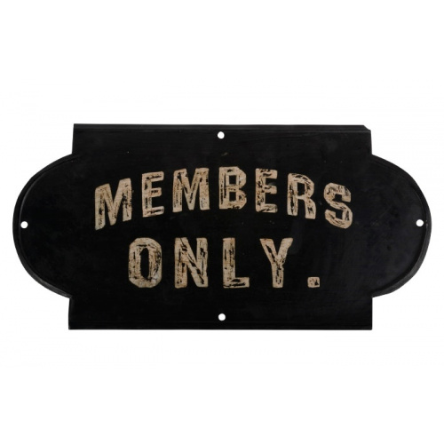 Metalskilt “Members Only”