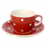 Kop m/underkop Polka (rød)