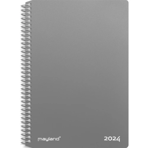 Spiralkalender 2024, grå 12x17cm 1 uge/side