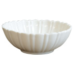 Skål m/blomst indvendigt (Hvid)