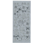 Stickers "Decorstix" Baby" Sølv