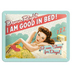 Metalskilt "Good In Bed" 15x20 cm