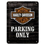 Metalskilt "Harley-Davidson Parking Only" 15x20 cm