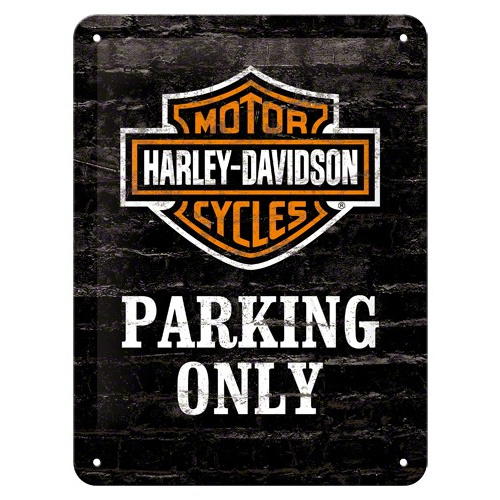 Metalskilt “Harley-Davidson Parking Only” 15×20 cm