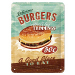Metalskilt "Burgers" 15x20 cm