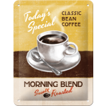 Metalskilt "Morning Blend" 15x20 cm