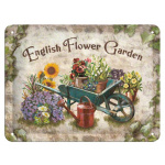 Metalskilt "Flower Garden" 15x20 cm