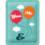 Metalskilt "You & Me" 15x20 cm.