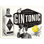Metalskilt "Gin Tonic" 15x20 cm.