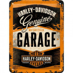 Metalskilt "Harley-Davidson garage" 15x20 cm.