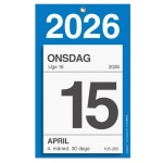 Afrivningskalender til væg 2026 m/bagsidetekst 12x16 cm. - Image 2