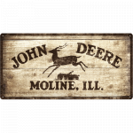 Metalskilt "John Deere Logo 1937" 25x50 cm.