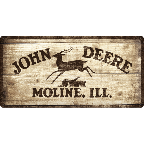 Metalskilt “John Deere Logo 1937” 25×50 cm. Metalskilt "John Deere Logo 1937" 25x50 cm. - Image 1