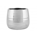 Potte m/riller krom (stor)