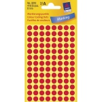 Permanentklæbende små runde klistermærker, farvekodingsdots til mærkning og planlægning