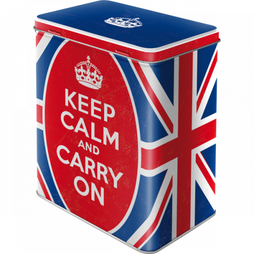 Metaldåse “Keep Calm & Carry” (L)