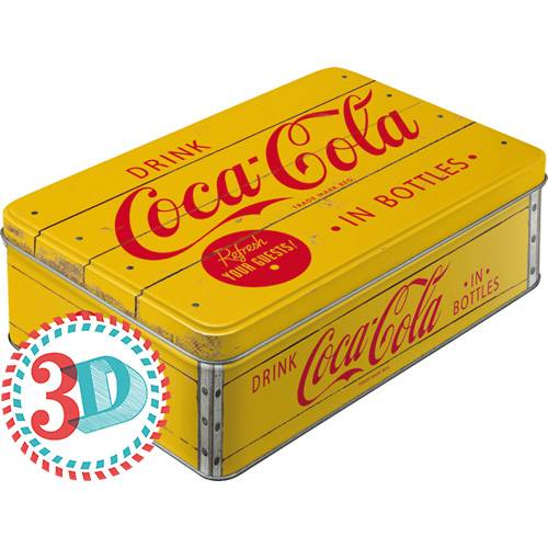 Metalæske “Coca Cola” Yellow 3D Metalæske "Coca Cola" Yellow 3D - Image 1