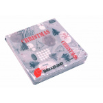 Serviet 3-lags 33x33 cm. pk./20 stk. "White Christmas"
