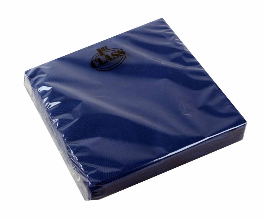 Serviet 3-lags 33×33 cm. pk./20 stk. Marineblå Serviet 3-lags 33x33 cm. pk./20 stk. Marineblå - Image 1